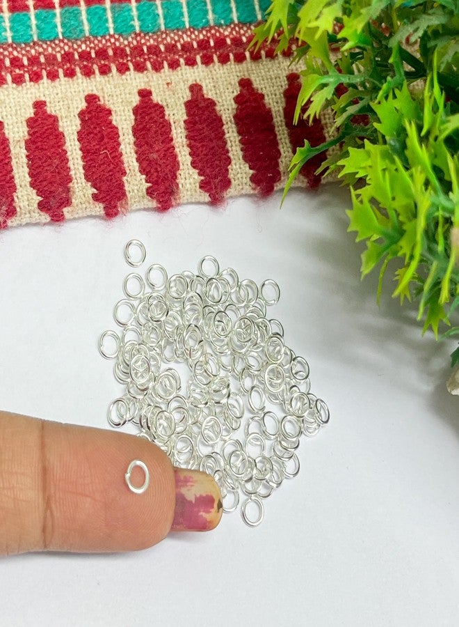Excellentcrafts Metal Silver Jump Rings for Jewellery Making (Pack of 100 Pcs) (Silver, 4mm) - Image 3